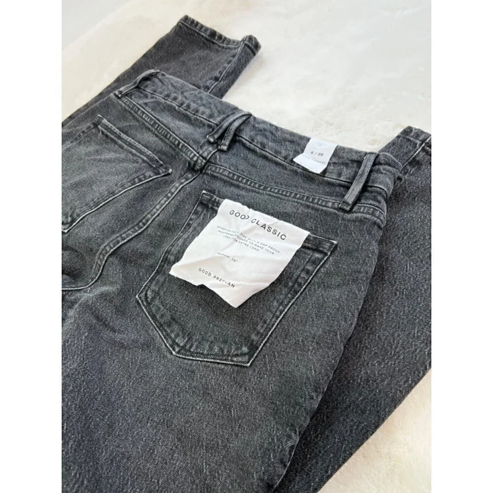 NWT Good American Size 6/28 Good Classic High Waist Ankle Slim Jeans